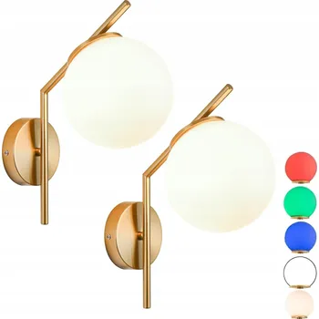 Nástěnné svítidlo LED Nástěnné Svítidla na Akumulátor, Nastavitelná RGB, s Dálkovým Ovládáním, Nabíjecí, 2 Kusy