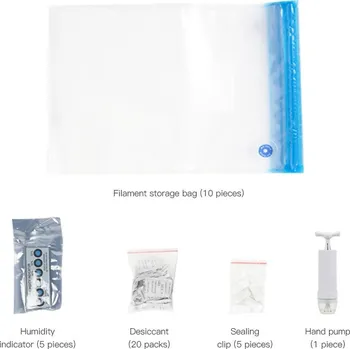 3D tisk Filament Vacuum Bag Kit (sada vakuových sáčků na filament s ruční pumpou) - Náhradni dily a doplnky na 3D tiskárnu