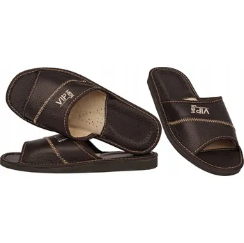 Dámské pantofle Papuče Pánské kožené pohodlné pantofle Bačkory Bamboše Domácí VIP Premium 41