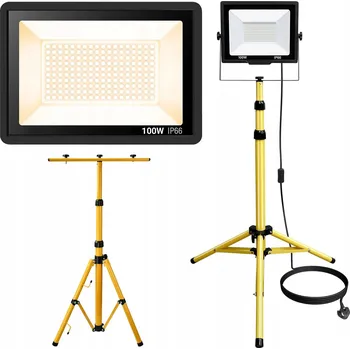 HALOGEN STAVEBNÍ LED REFLEKTOR STATIV 100W SADA LAMPA + STOJAN