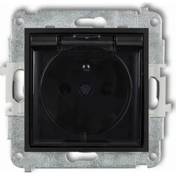 Elektrická zásuvka Elektrická Zásuvka Karlik černá