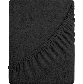 Prostěradlo Froté Prostěradlo Delux - černé 120x200 S gumou Černé