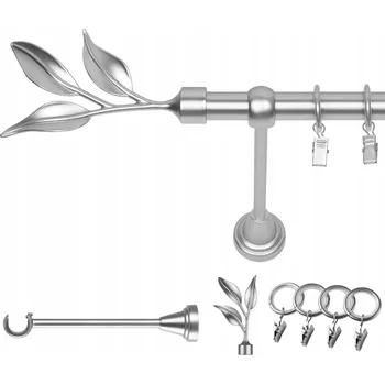 Garnýž GARNÝŽ JEDNOŘADÁ 320 CM 19 MM CHROM MATNÝ BAWARO TICHÉ KROUŽKY SE ŽABKAMI