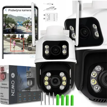 Bezpečnostní kamera Kopulovitá IP kamera s dvěma objektivy 8 Mpx Wi-Fi IP66, dosah 30 m