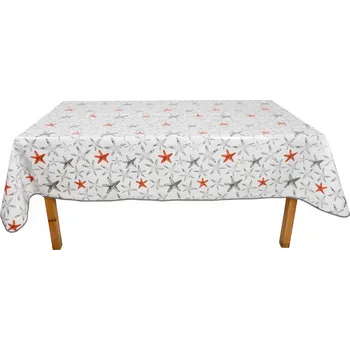 ubrus Dekorativní Ubrus Odolný Skvrnám a Vodě na Stůl nebo Konferenční Stolek - Vzor Hvězdice