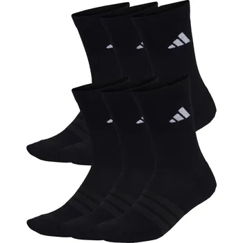 Dámské oblečení Ponožky adidas Cushioned Crew Socks 6 Pair Pack Black/Black/White XL