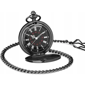 Hodinky KAPESNÍ HODINKY DÁREK PRO MUŽE STYLOVÉ VINTAGE RETRO S ŘETÍZKEM