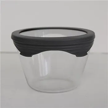 Dóza na potraviny SIMAX NÁDOBA PURE 0,25L SKLENĚNÉ VÍČKO ŠEDÁ