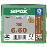 Vrut pro dřevostavby Spax / 6 x 60 mm / 200 ks / T30 / stříbrná