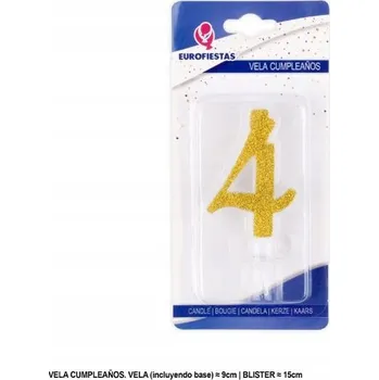 Dortová svíčka Ouda Party - Zlaté narozeninové svíčky se třpytkami