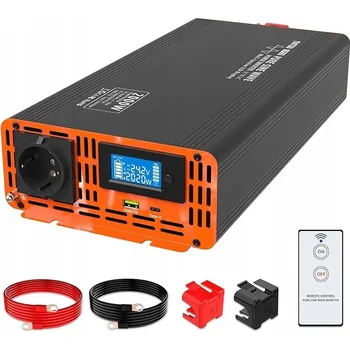 Měnič napětí Datouboss Měnič Napětí 24V na 230V Čistý Sinus 2000W