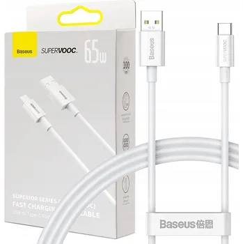 Datový kabel Kabel Baseus USB – USB typ C 1 m bílý