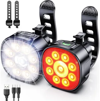 Cyklosvítilna Sada světel na kolo PŘEDNÍ A ZADNÍ SVĚTLO na kolo