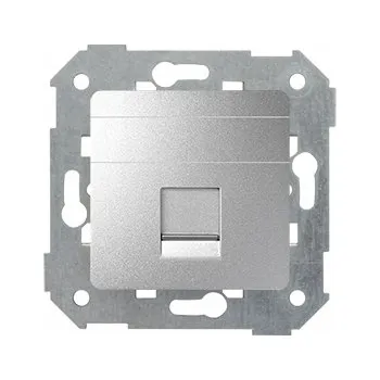 Elektrická zásuvka Simon 82 Krytka 1x zásuvka RJ45 plochá s krytkou (modul) hliník 82005-9