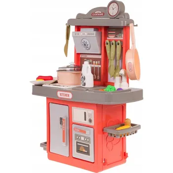 Dětská kuchyňka Sada Ramiz Kuchyňský koutek se zvukem 35 dílků růřová