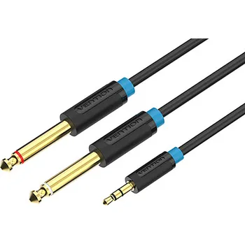 Audio kabel Kabel Vention BACBD 2x jack (6,3 mm) - minijack (3,5 mm) 0,5 m