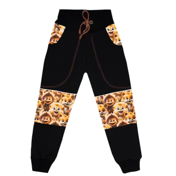 Chlapecké kalhoty Softshellové kalhoty s fleecem - CUTE zvířátka - skladem Velikost: 128