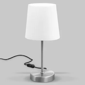 Lampička Stolní lampa B.K.Licht 1300 bílá, odstíny šedé a stříbrná 25 W