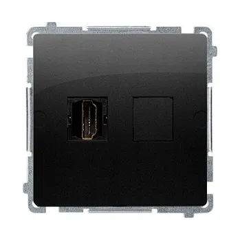 Elektrická zásuvka Elektrická Zásuvka zásuvka Kontakt-simon černá