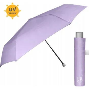 Deštník Perletti manuální skládací deštník s pouzdrem, fialový