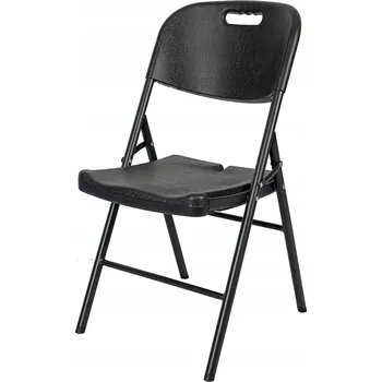 Zahradní židle Bankietowo skládací plast černá skandinávská