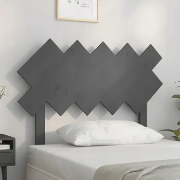 Čelo postele, šedá, 104 x 3 x 80,5 cm, masivní borovicové dřevo