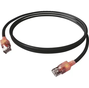 Datový kabel Easylan CS1OSADAD0070 RJ45 síťové kabely, propojovací kabely CAT 6A S/FTP 7.00 m černá dvoužilový stíněný, bez halogenů, samozhášecí 1 ks