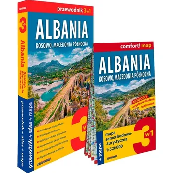 Umění Albania, Kosowo, Macedonia Północna 3w1: przewodnik + atlas + mapa Kolektiv autorů