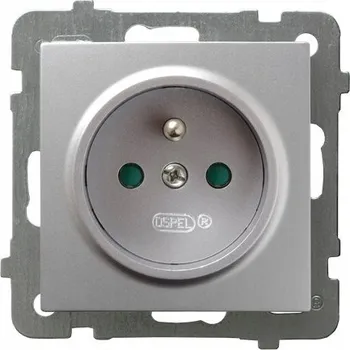 Elektrická zásuvka Elektrická Zásuvka Ospel stříbrná