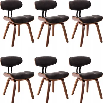 Jídelní židle Židle VidaXL látka šedá 6 ks