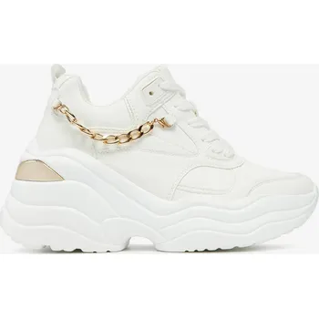 Dámské tenisky Deezee Dámské nízké tenisky bílé na klínku a platformě, velikost 37