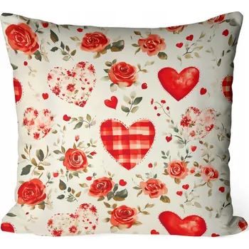 Polštář POLŠTÁŘ NA VALENTÝNA DÁREK PRO ZAMILOVANÉ MANŽELKY DÍVKY 35X35 0532