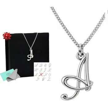 Náhrdelník Stříbrný náhrdelník s PÍSMENEM A, řetízek , krabička 50 cm