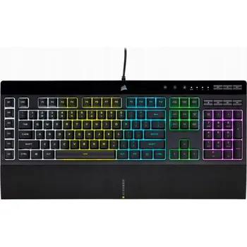 Klávesnice Membránová klávesnice Corsair s RGB podsvícením, USB, černá