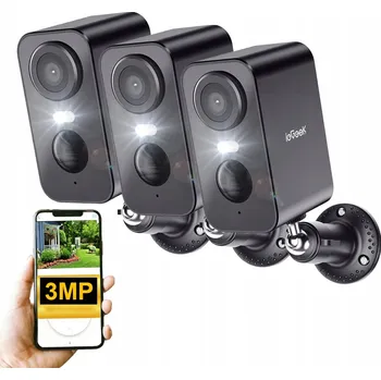 IP kamera 3 ks 3MP 2K WiFi Kamera na Baterie Bezdrátová s Barevným Nočním Viděním