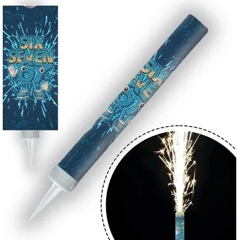 Dortová svíčka DORTOVÁ FONTÁNA SIX SEVEN BRAIN ROT 67. NAROZENINY RACA SVÍČKA 12 cm