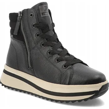 Dámské tenisky Rieker W3870-00 BLACK Dámské kotníkové boty černé VEL. velikost .38