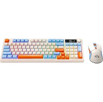 Klávesnice BEZDRÁTOVÁ MYŠ S PODSVÍCENÍM + MECHANICKÁ LED KLÁVESNICE