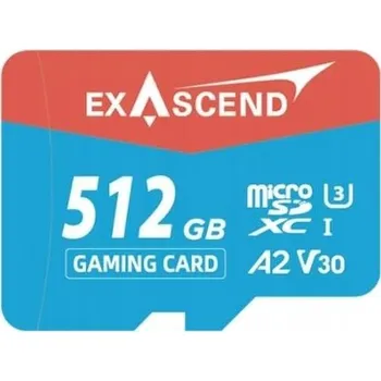 Paměťová karta Paměťová karta Exascend Gaming microSD pro Nintendo Switch 512GB