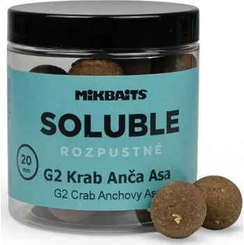 Boilies Mikbaits Rozpustné Boilie Soluble G2 Krab Ančovička Asa 250 ml Průměr nástrahy: 24mm