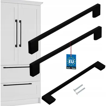 Nábytkové kování SADA 2x NÁBYTKOVÁ ÚCHYTKA ČERNÁ MADLO 192 PRO NÁBYTEK SKŘÍŇKY ZÁSUVKY DO KUCHYNĚ