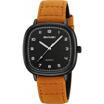 Hodinky Pánské hodinky SKMEI skm.125861g.mn analogové, kožený řemínek, dobře čitelný ciferník