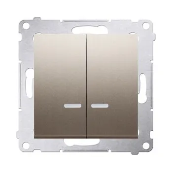 vypínač Křížový vypínač Klasik, Zápustný Kontakt Simon zlatý DW7/2L.01/X/44