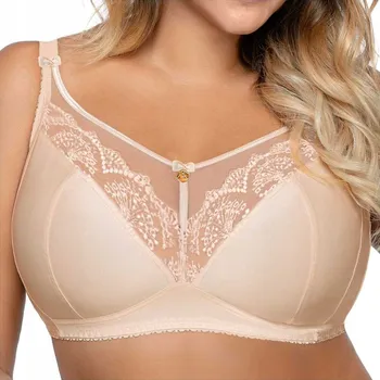 Podprsenka AVA Měkká podprsenka bez kostic Libi 1691/1 béžová plus size 90G
