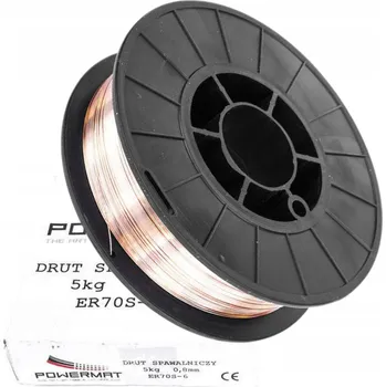 Příslušenství ke svářečce Svařovací drát 0,8 mm POWERMAT 5 kg pro MIG/MAG svářečku, cívka pro svařování ER70S-6