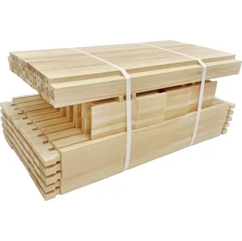 Rámkový přířez 2/3 159 vrtaný Langstroth (50 ks) - Borovice vejmutovka