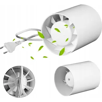 Domácí ventilátor Domácí koupelnový ventilátor do potrubí 4" 100 mm 130 m3/h tichý