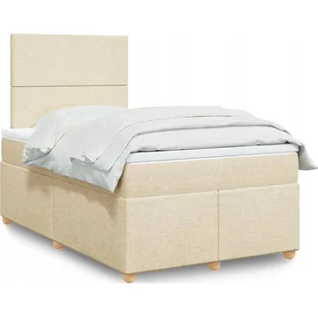 Postel Čalouněná jednolůžková postel VidaXL 120x190 béžové odstíny