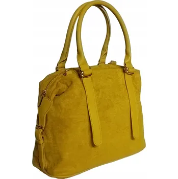 Erick Style kabelka z eko kůže se semišovým efektem, žlutá