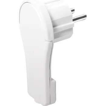 Elektrická zásuvka LogiLink LPS228 plochá zástrčka SchuKo plast S pomůckou po vytažení 230 V bílá IP20